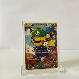 Japanese Luigi Pikachu 296/XY-P Gold Metal Pokémon Card Collectible/Gift/Fan Art